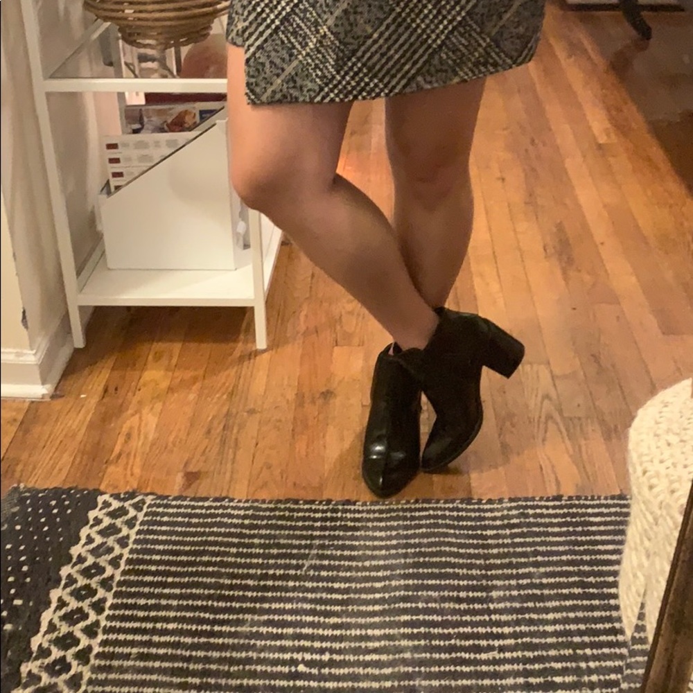 Zara patent leather boots
